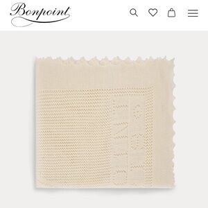 BNWT Bonpoint Baby Blanket in milk white